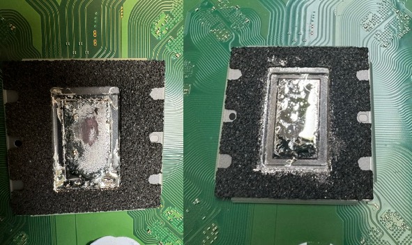 PS5 CPU Cooling Plate – Before and After Repair

On the left side of the image, you can see a PS5 CPU plate that has been uncovered and damaged, which leads to serious overheating problems. When the thermal interface and protective layer are missing or worn out, the console struggles to keep the processor cool, causing shutdowns, loud fan noise, or even permanent hardware damage.

On the right side of the image, you see the same PS5 CPU plate after being restored by Local Lads Electronics. This is how it should look in its original cooling state – properly sealed and ready to transfer heat efficiently. Our repair process ensures your PlayStation 5 stays cool, runs smoothly, and avoids costly failures.

At Local Lads Electronics – your trusted Console Repair Place near your location, we specialize in bringing consoles back to life. Whether your PS5 is overheating, shutting down, or suffering from motherboard issues, our expert technicians provide fast, reliable, and affordable repairs.